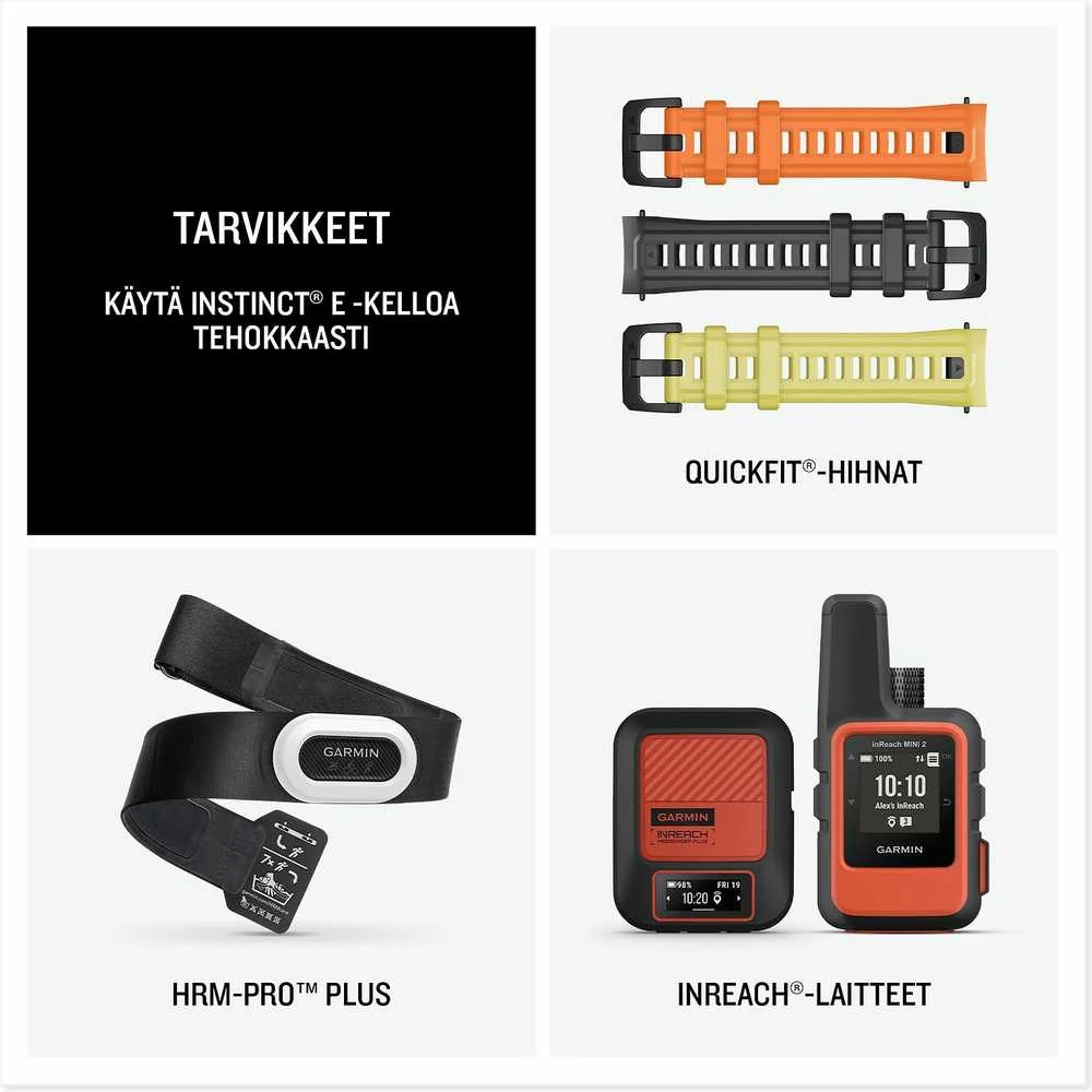 Išmanusis laikrodis Garmin Instinct E – 45 mm, Juodas with Charcoal Band