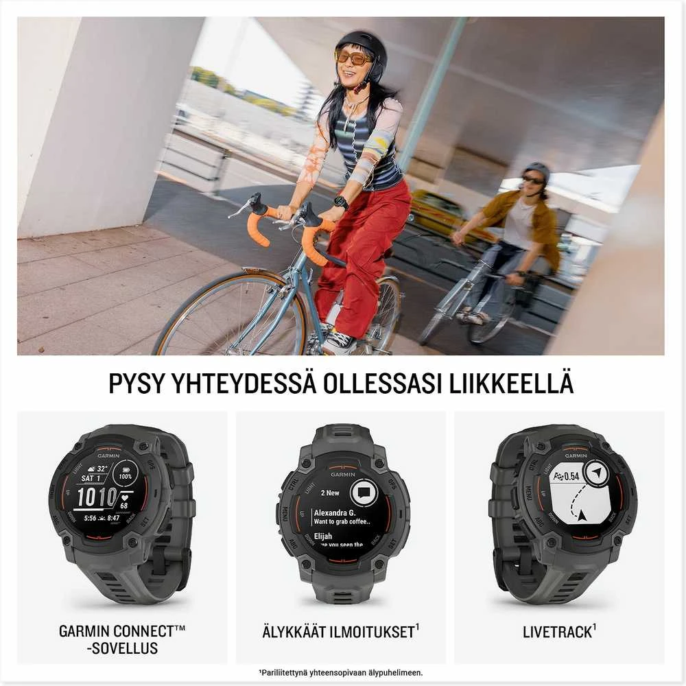 Išmanusis laikrodis Garmin Instinct E – 45 mm, Juodas with Charcoal Band