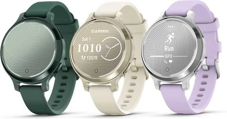 Išmanusis laikrodis Garmin Lily® 2 Active, Sidabro spalvos su alyvinės spalvos silikoniniu dirželiu