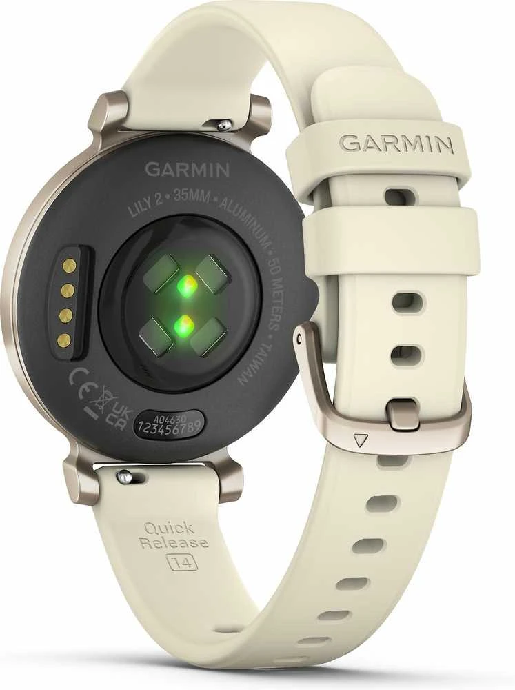 Išmanusis laikrodis Garmin Lily® 2, Kreminės aukso spalvos su kokoso spalvos silikoniniu dirželiu