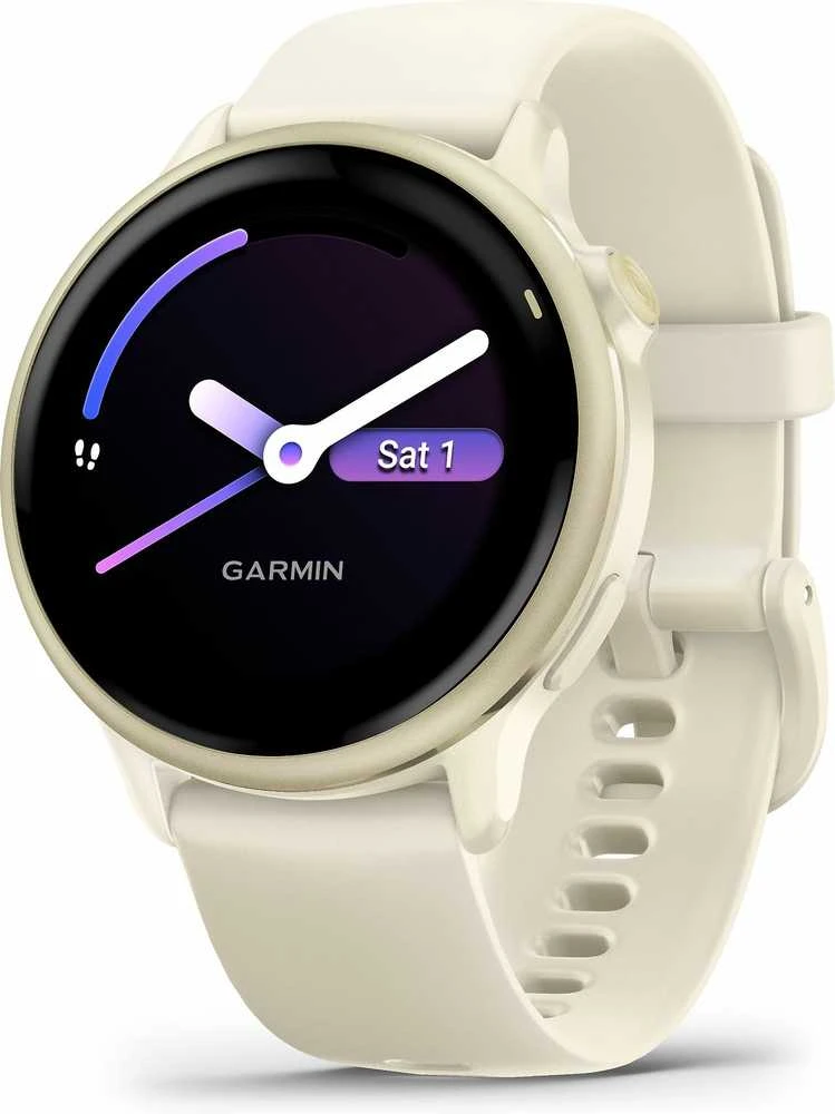 Išmanusis laikrodis Garmin vívoactive® 6, Pilkšvos aukso spalvos su kreminės spalvos dirželiu