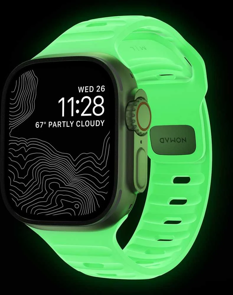 Apyrankė Nomad Sport Strap, Glow 2.0 - AW 49mm/46mm/45mm/44mm/42mm