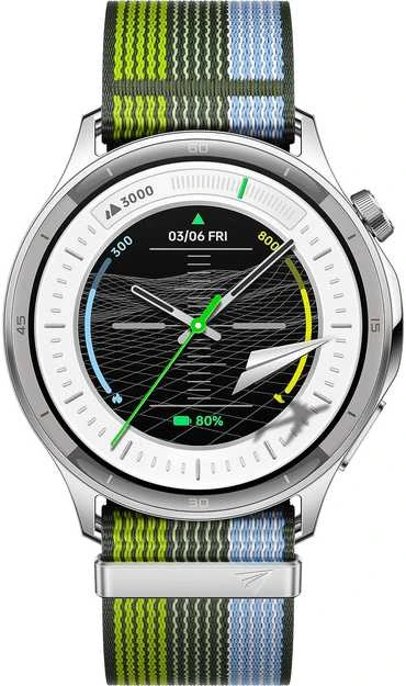 Išmanusis laikrodis OPPO Watch S älykello tekstiilirannekkeella, hopea