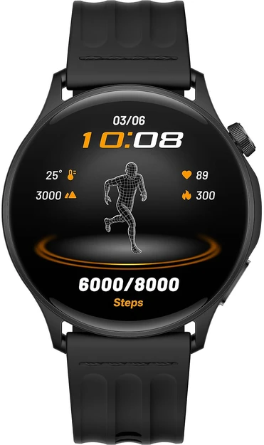 Išmanusis laikrodis OPPO Watch S älykello fluorokumirannekkeella, musta