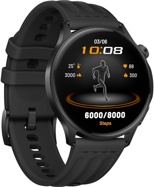 Išmanusis laikrodis OPPO Watch S älykello fluorokumirannekkeella, musta