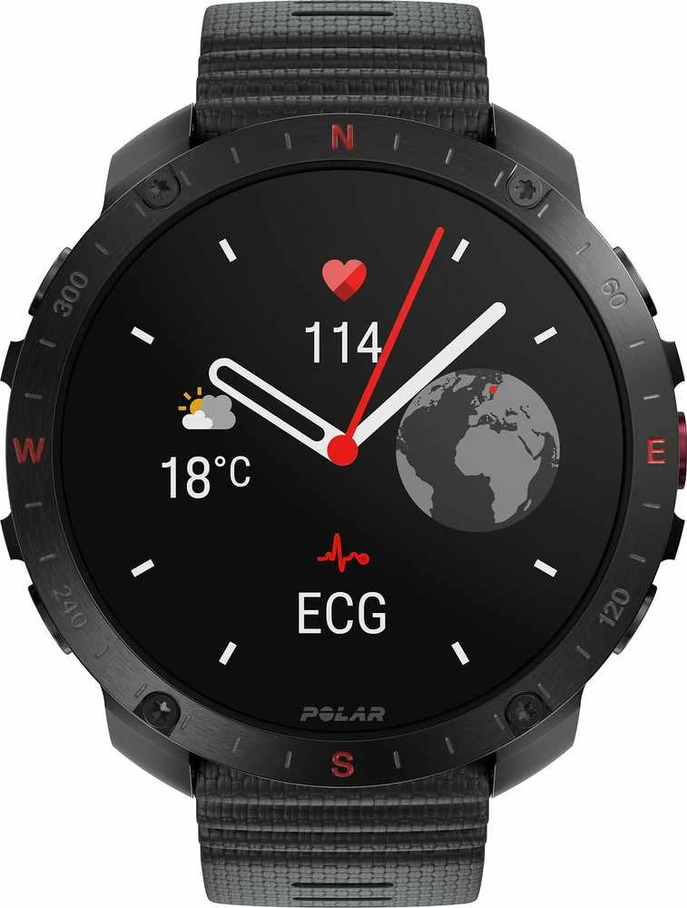 Išmanusis laikrodis Polar Grit X2 Pro su širdies ritmo matavimo diržu, Juodas
