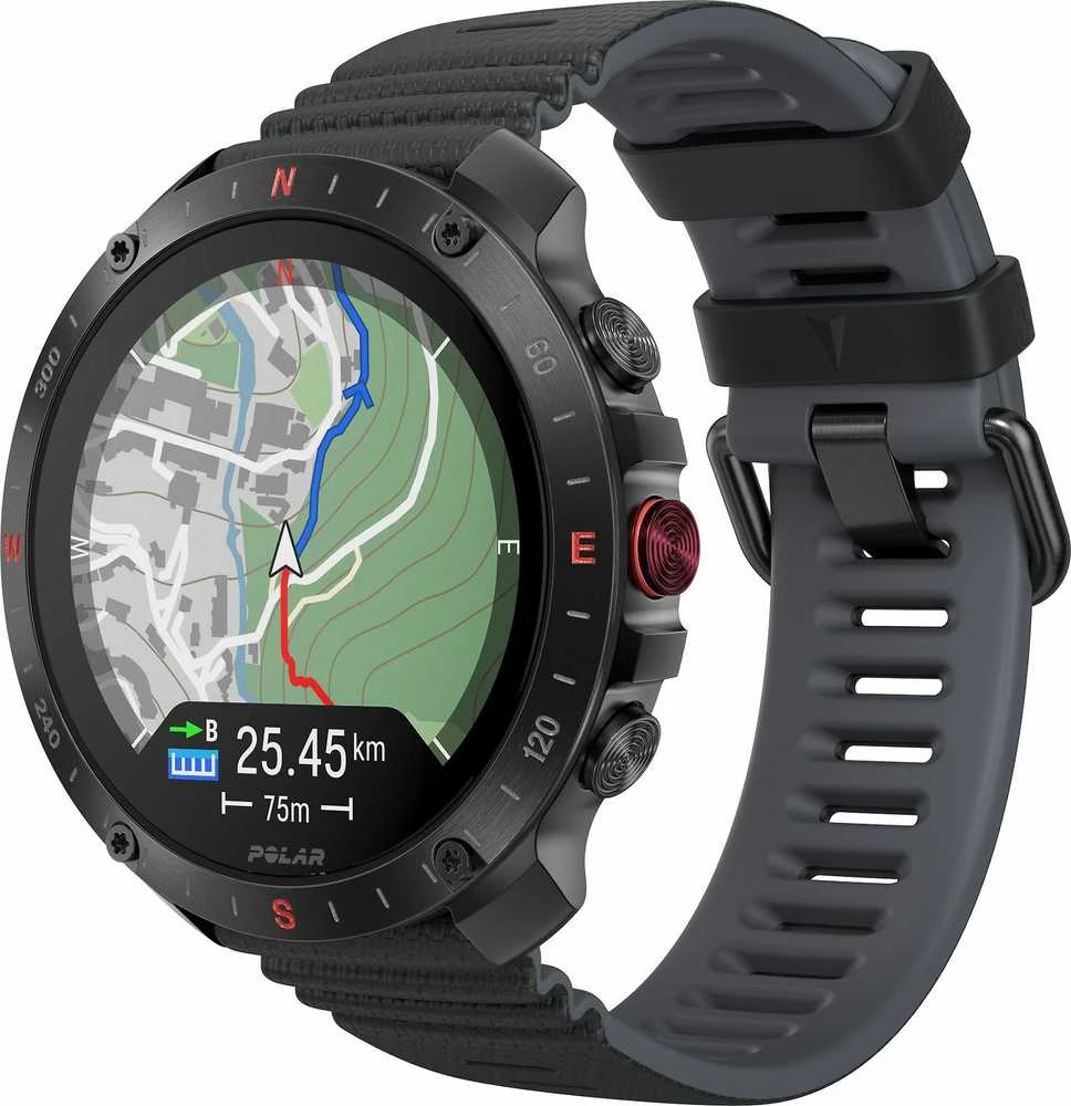 Išmanusis laikrodis Polar Grit X2 Pro su širdies ritmo matavimo diržu, Juodas