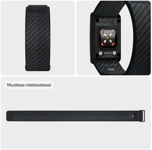 POLAR LOOP GEN2 SoftWeave juosta, Juodas, S-L
