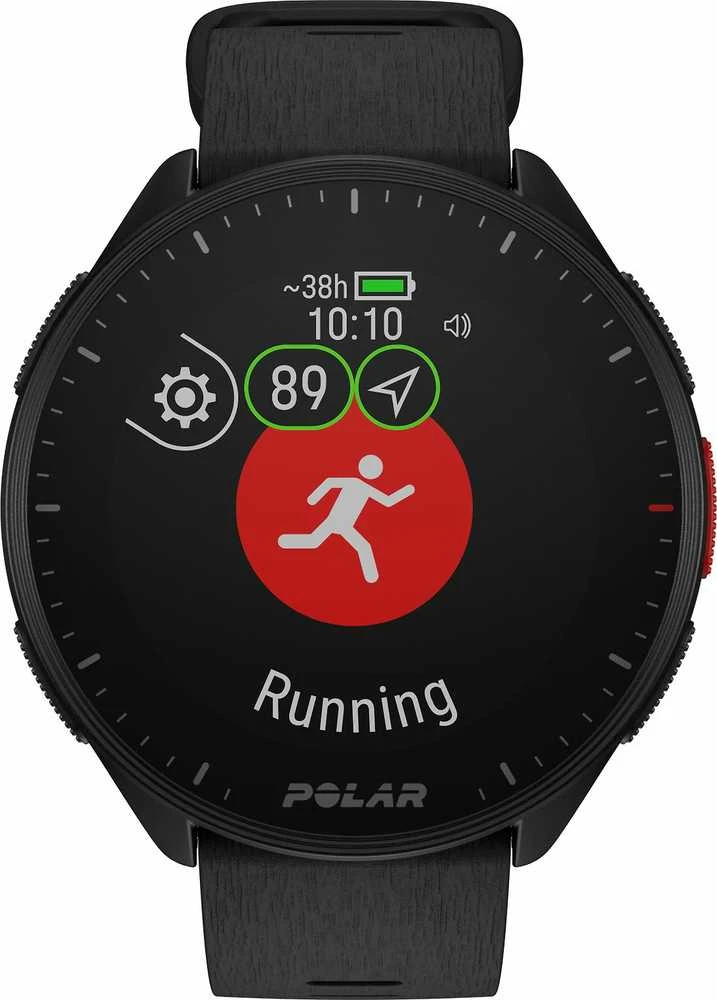 Išmanusis laikrodis Polar Pacer,S/L dydžio, Juodos spalvos
