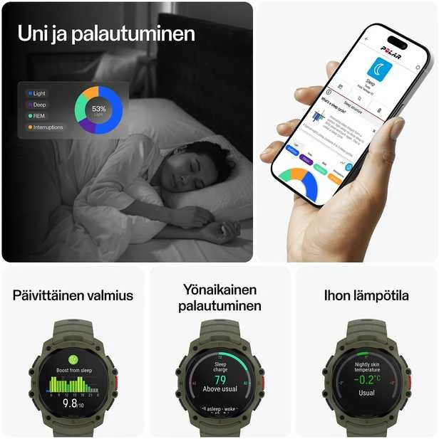 Išmanusis laikrodis Polar Street X Žalias S-L