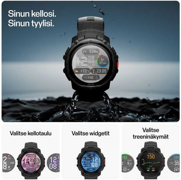Išmanusis laikrodis Polar Street X Juodas S-L