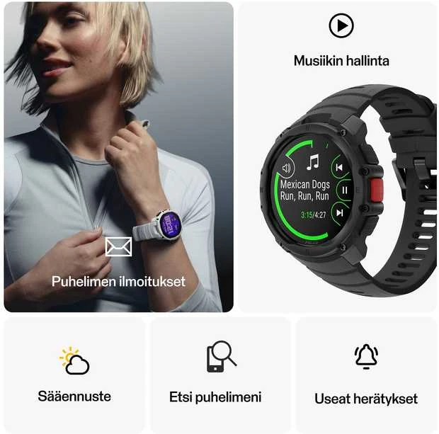 Išmanusis laikrodis Polar Street X Juodas S-L