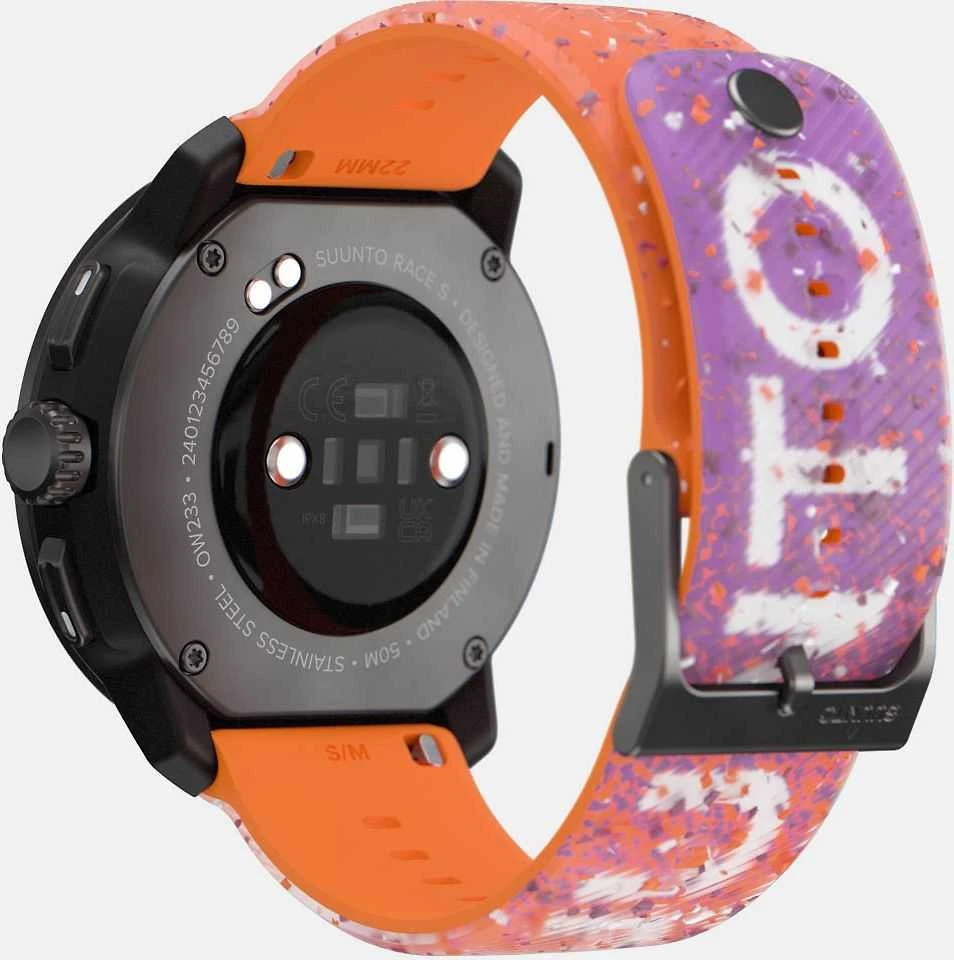 Išmanusis laikrodis SUUNTO RACE S POWDER Oranžinis sportinis laikrodis