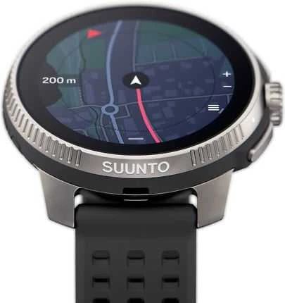 Išmanusis laikrodis Suunto Race Titanium Charcoal, Tamsiai pilkos spalvos korpusas su juodos spalvos dirželiu
