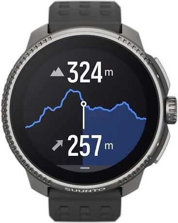 Išmanusis laikrodis Suunto Race Titanium Charcoal, Tamsiai pilkos spalvos korpusas su juodos spalvos dirželiu