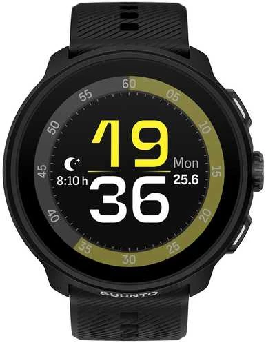 Išmanusis laikrodis Suunto Run urheilukello, 46 mm, All Juodas silikonirannekkeella