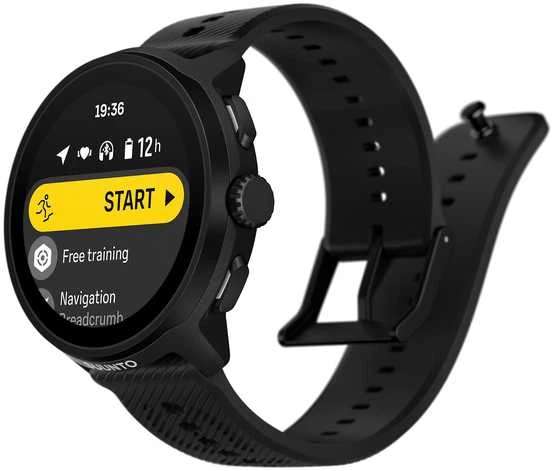 Išmanusis laikrodis Suunto Run urheilukello, 46 mm, All Juodas silikonirannekkeella