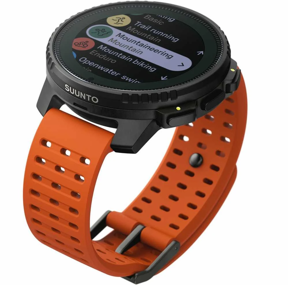 Išmanusis laikrodis šmanusis laikrodis Suunto Vertical Solar, Juodos spalvos korpusas su oranžinės spalvos dirželiu