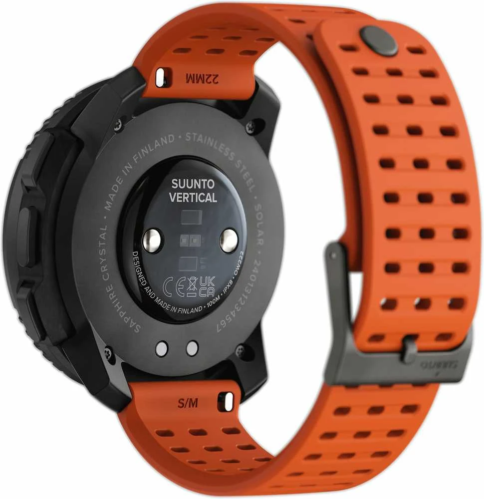 Išmanusis laikrodis šmanusis laikrodis Suunto Vertical Solar, Juodos spalvos korpusas su oranžinės spalvos dirželiu
