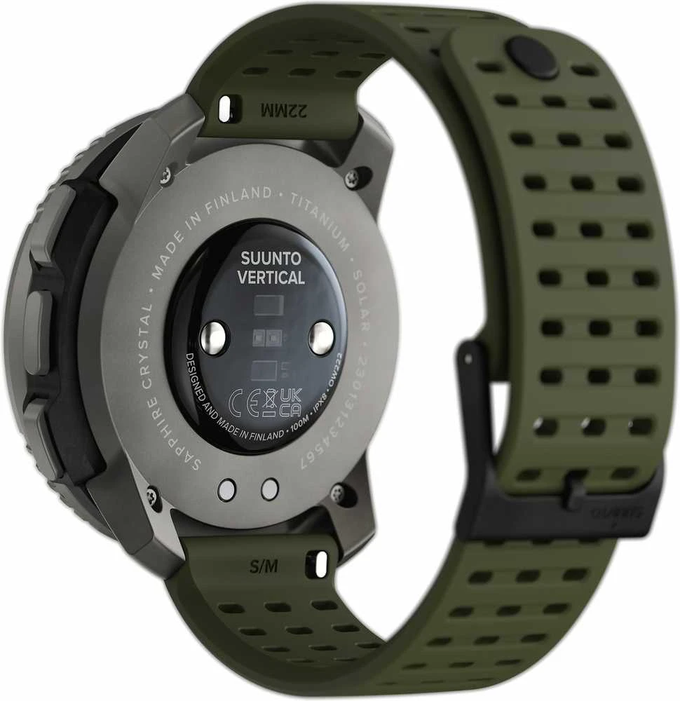 Išmanusis laikrodis Suunto Vertical Solar Forest, Tamsiai pilkos spalvos korpusas su žalios spalvos dirželiu