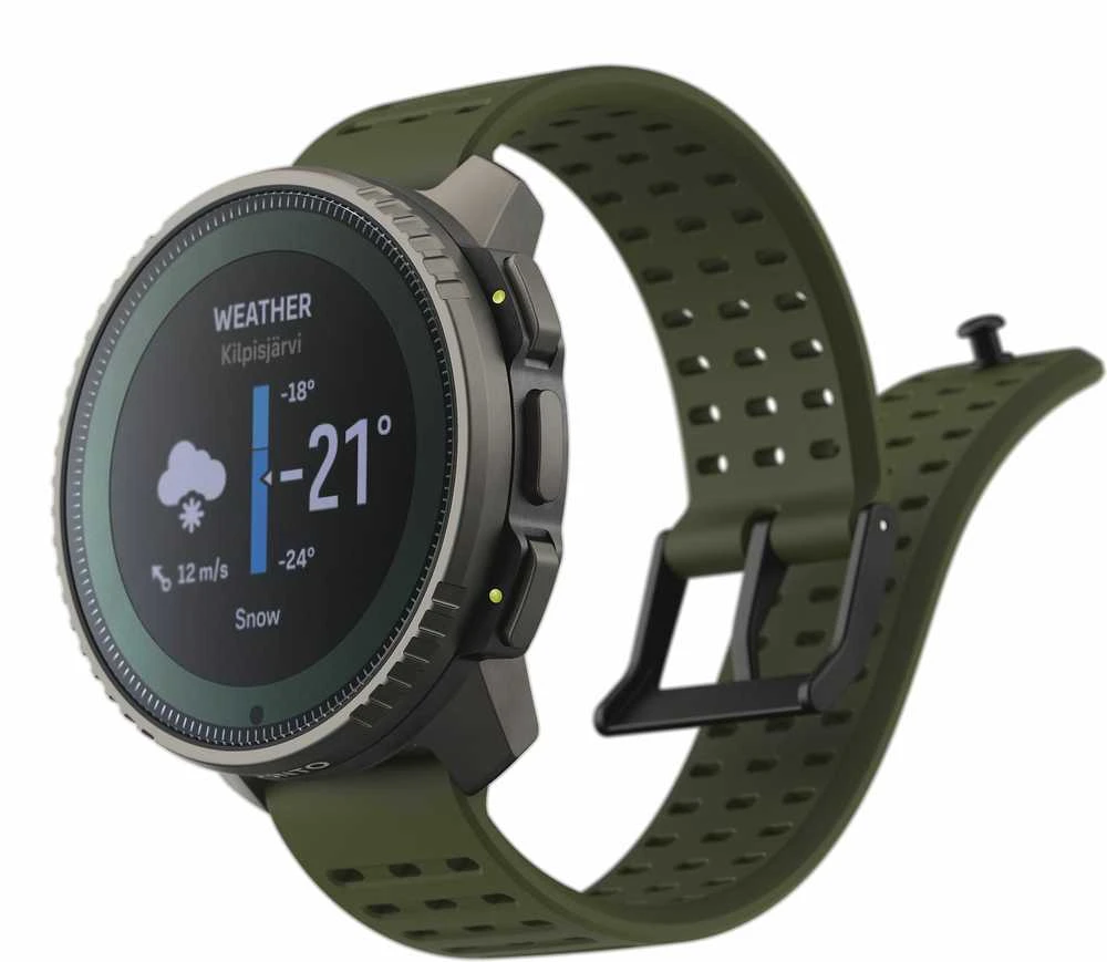 Išmanusis laikrodis Suunto Vertical Solar Forest, Tamsiai pilkos spalvos korpusas su žalios spalvos dirželiu