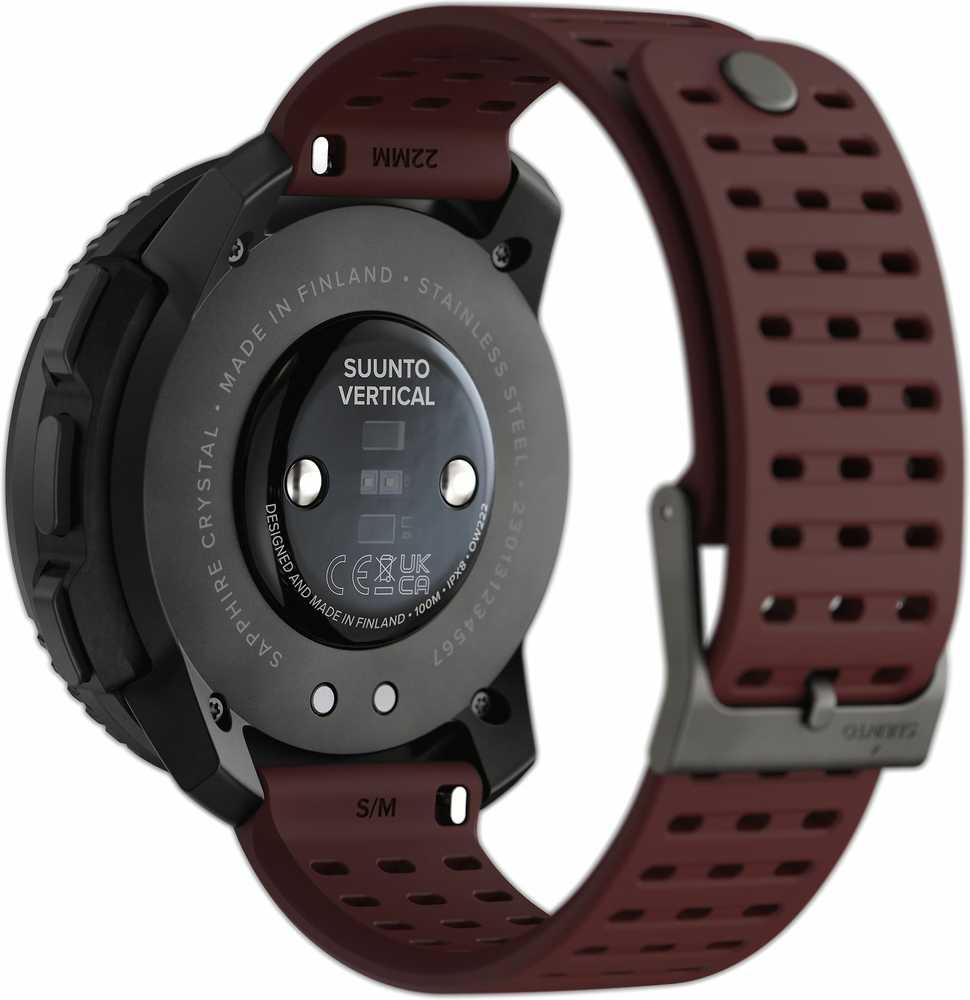 Išmanusis laikrodis Suunto Vertical, Juodos spalvos korpusas su bordo spalvos dirželiu