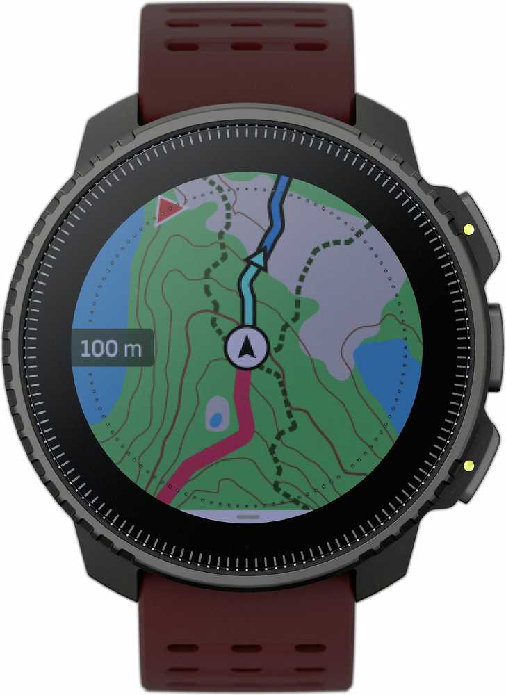 Išmanusis laikrodis Suunto Vertical, Juodos spalvos korpusas su bordo spalvos dirželiu