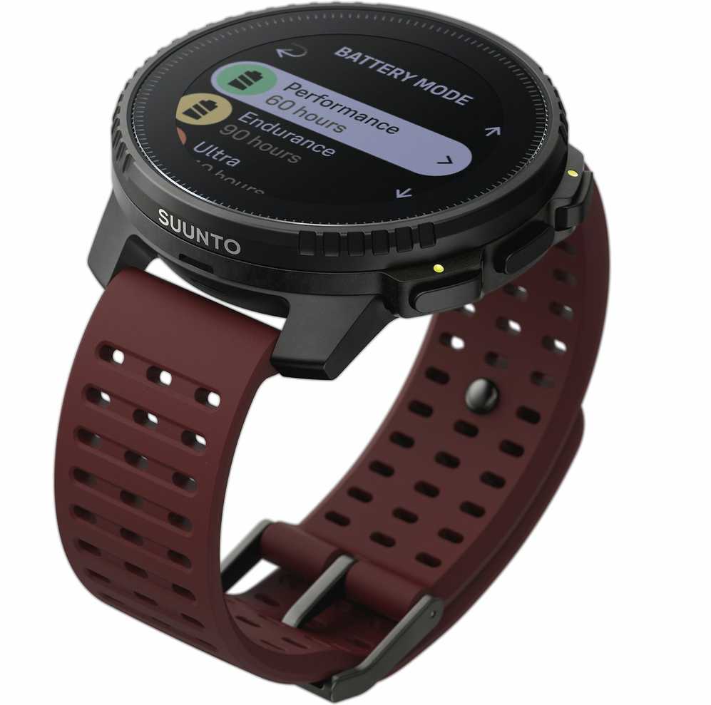 Išmanusis laikrodis Suunto Vertical, Juodos spalvos korpusas su bordo spalvos dirželiu