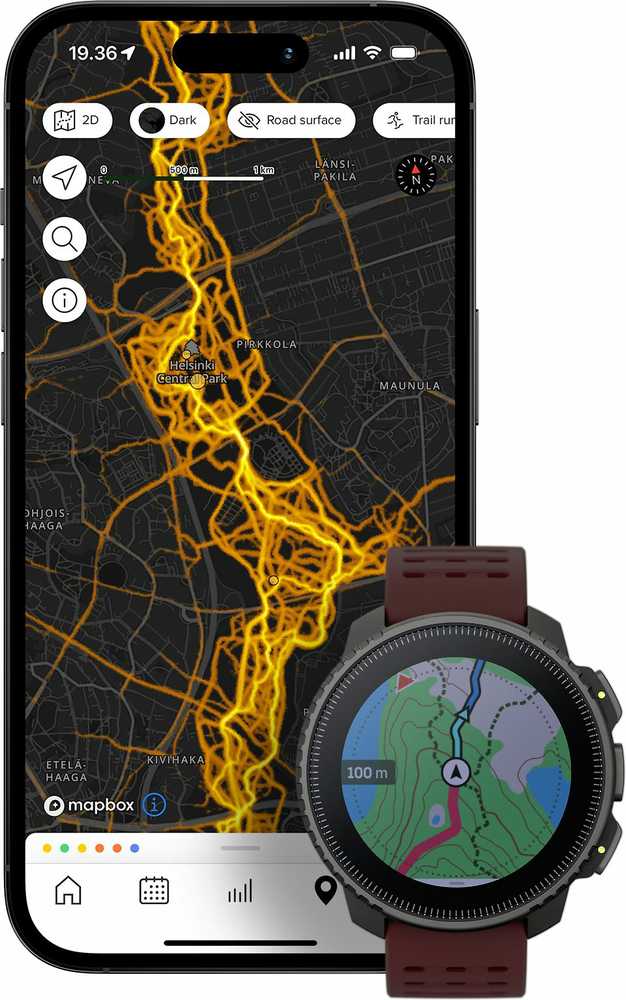 Išmanusis laikrodis Suunto Vertical, Juodos spalvos korpusas su bordo spalvos dirželiu