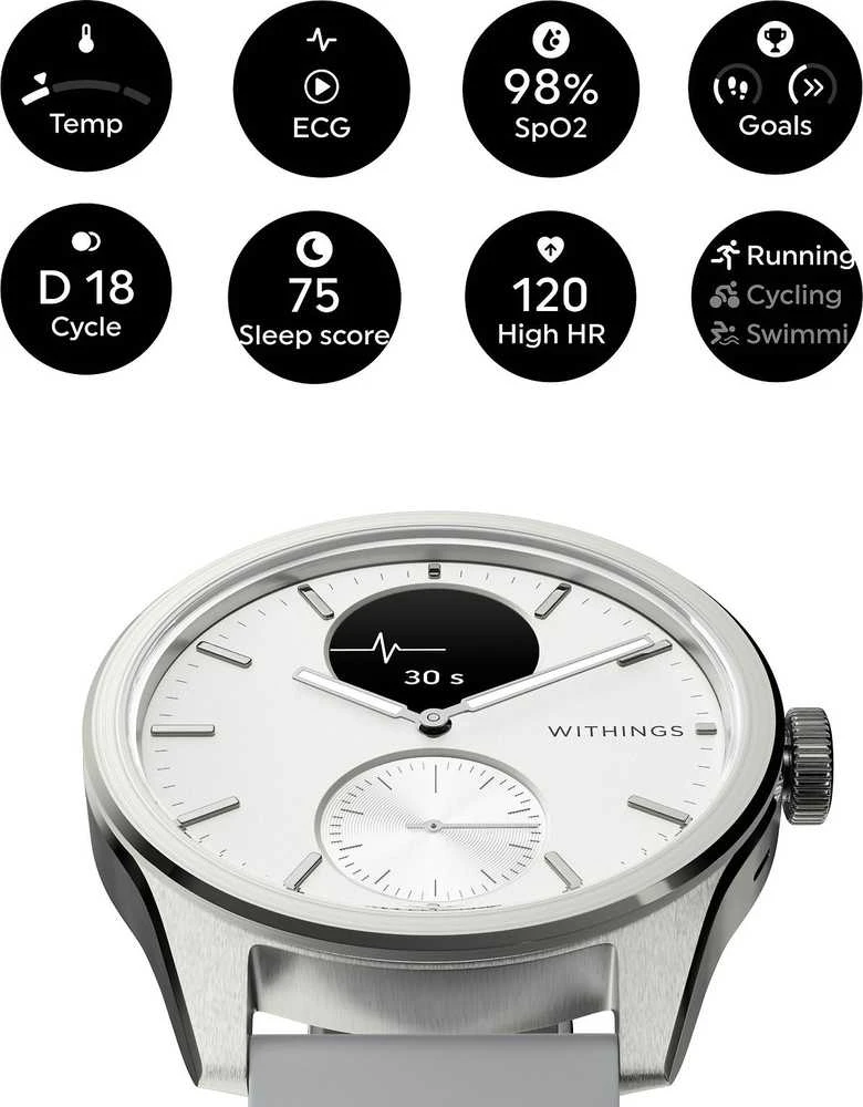 Išmanusis laikrodis Withings Scanwatch 2 42mm Baltas