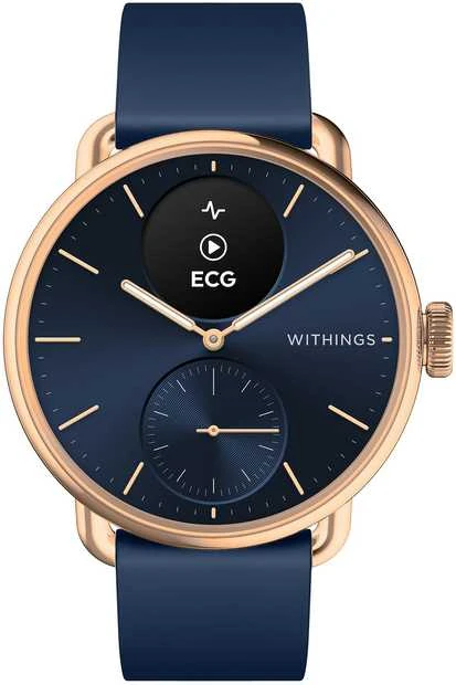 Išmanusis laikrodis Carruzzo Withings ScanWatch 2 1,6 cm (0.63″) OLED 38 mm Hibridas „Rose Gold“ GPS (palydovinis)