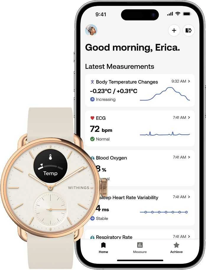Withings ScanWatch 2/ 38mm Išmanusis laikrodis