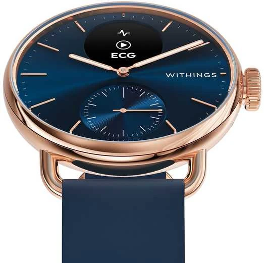 Išmanusis laikrodis Carruzzo Withings ScanWatch 2 1,6 cm (0.63″) OLED 38 mm Hibridas „Rose Gold“ GPS (palydovinis)