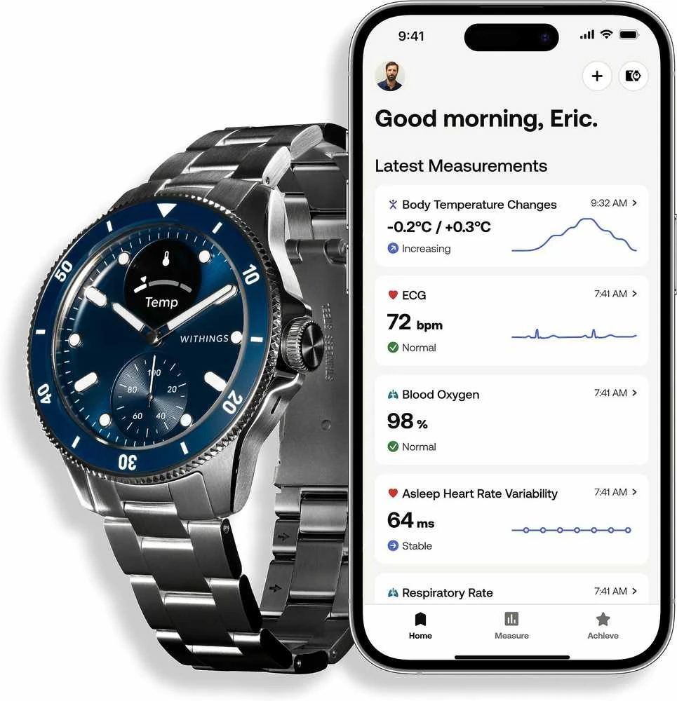 Withings ScanWatch Nova/42mm Mėlyna Išmanusis laikrodis