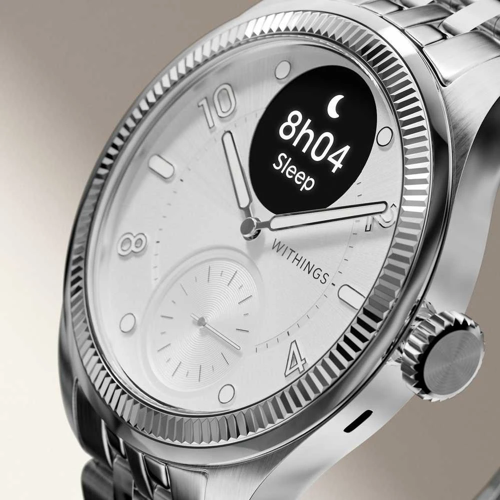 Išmanusis laikrodis Withings Scanwatch Nova Brilliant 39mm Titanium Sidabrinis