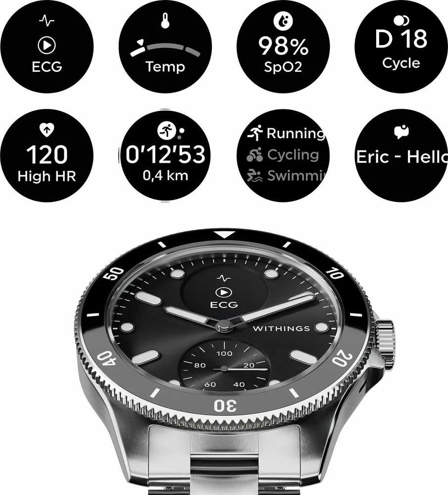 Išmanusis laikrodis Withings Scanwatch Nova 42mm Juodas