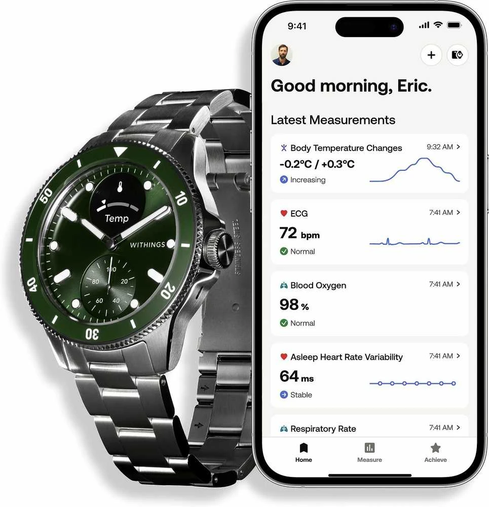 Withings ScanWatch Nova/42mm Žalias Išmanusis laikrodis