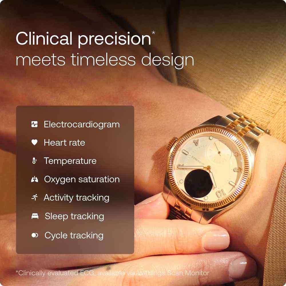 Išmanusis laikrodis Withings Scanwatch Nova Brilliant 39mm Gold