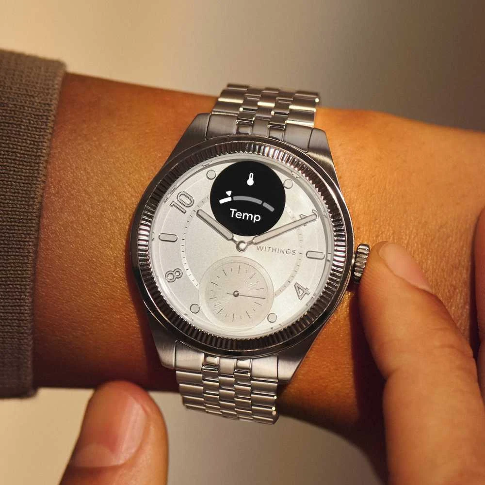 Išmanusis laikrodis Withings Scanwatch Nova Brilliant 39mm Titanium Sidabrinis