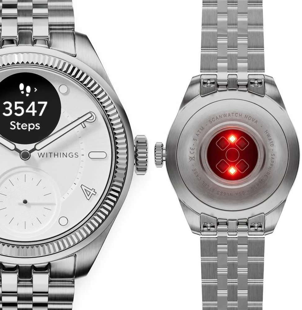Išmanusis laikrodis Withings Scanwatch Nova Brilliant 39mm Titanium Sidabrinis