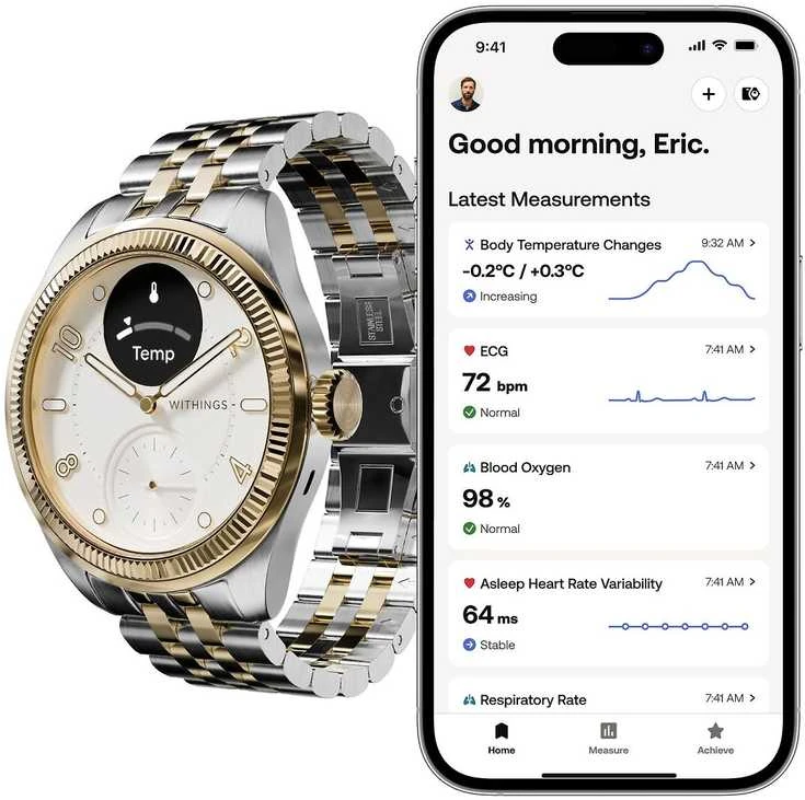 Išmanusis laikrodis Withings Scanwatch Nova Brilliant 39mm Gold