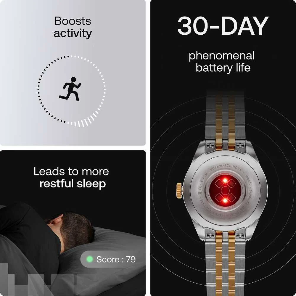 Išmanusis laikrodis Withings Scanwatch Nova Brilliant 39mm Gold