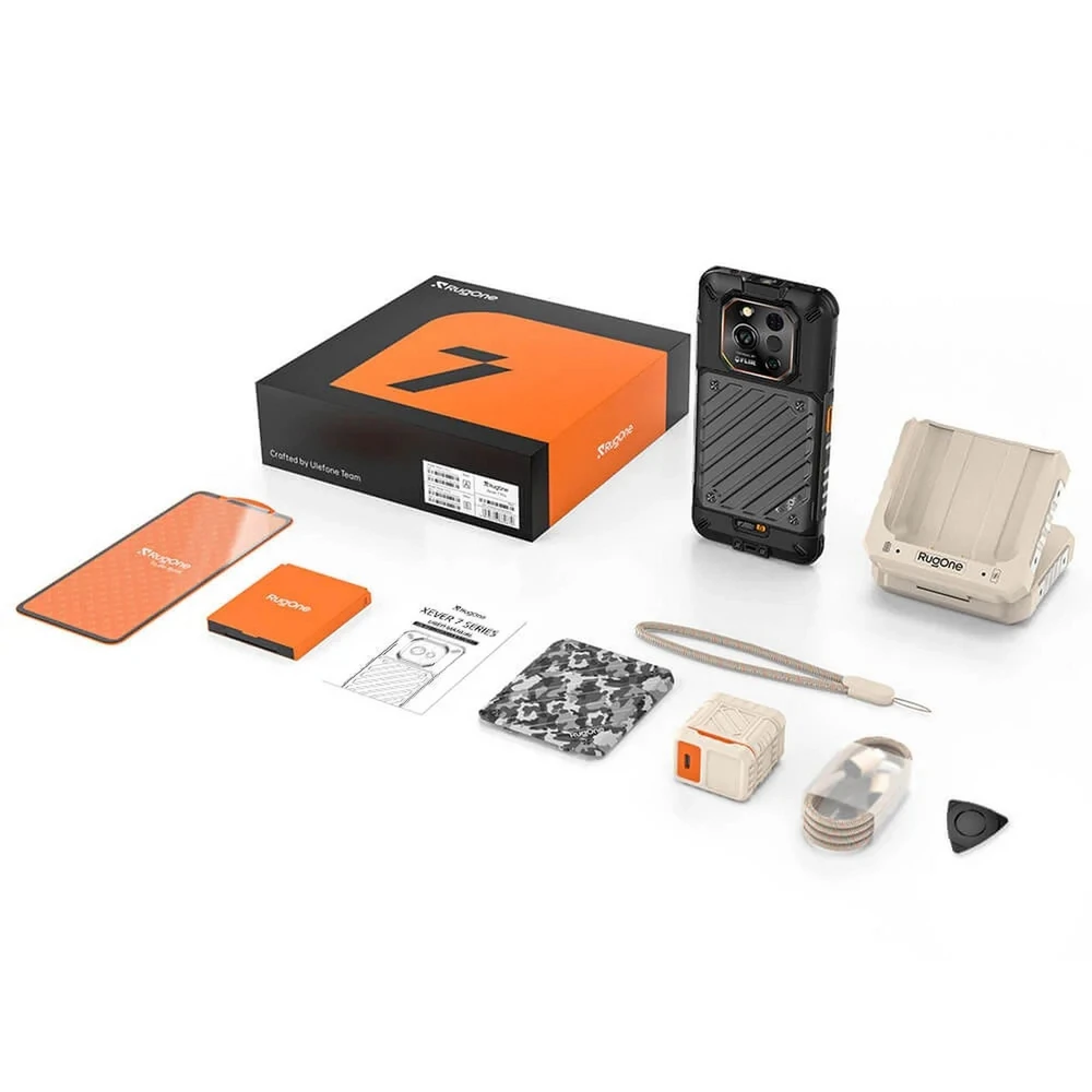 Išmanusis telefonas UleFone RugOne Xever 7 Pro 5G, 12 GB / 512 GB, 6,67" AMOLED 120 Hz, 5550 mAh, juodas