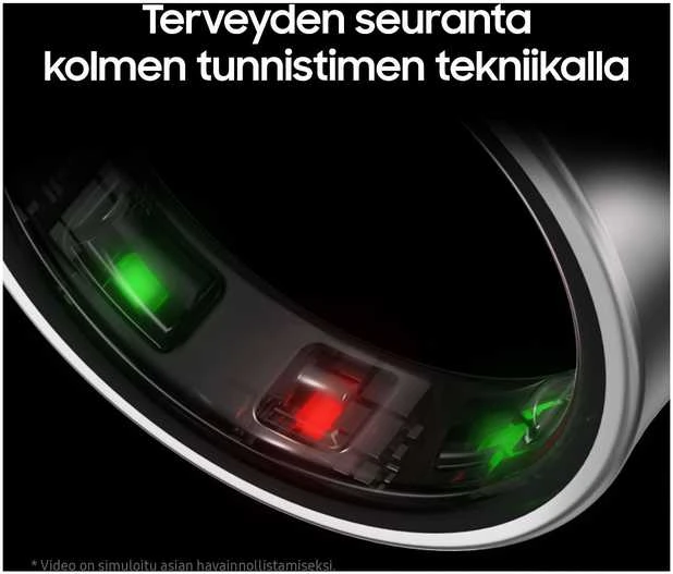 Išmanusis žiedas Samsung Galaxy Ring, juodos spalvos, 14 dydžio