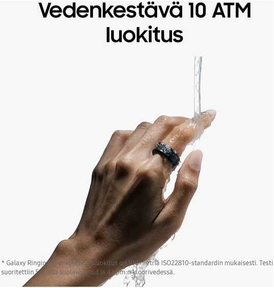Išmanusis žiedas Samsung Galaxy Ring, juodos spalvos, 14 dydžio