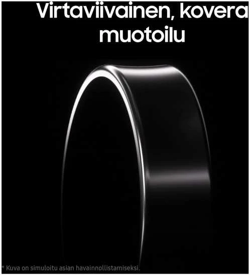 Išmanusis žiedas Samsung Galaxy Ring, juodos spalvos, 14 dydžio