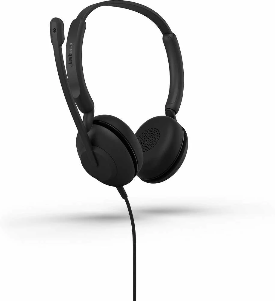Jabra Evolve 10 juodos laidinės ausinės su mikrofonu