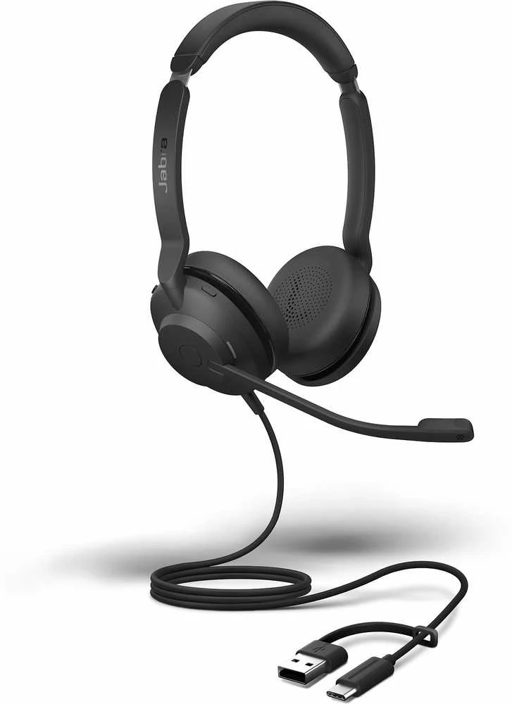 Jabra Evolve2 30 SE juodos ausinės su USB jungčių laidu