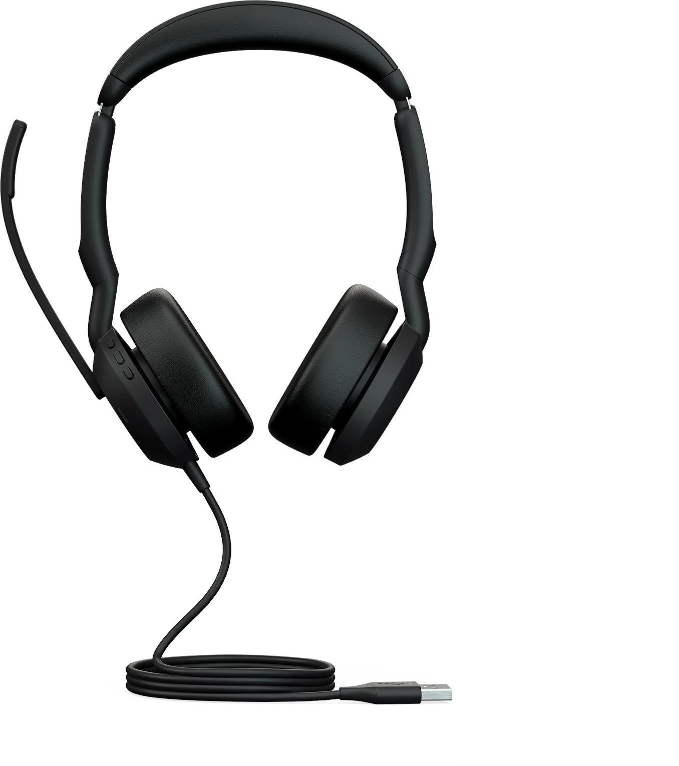 JABRA Evolve2 50 MS Stereo Ausinės on-ear Bluetooth su laidu aktyvus triukšmo slopinimas USB-A juodas Zoom Certified Certified skirta MS Te