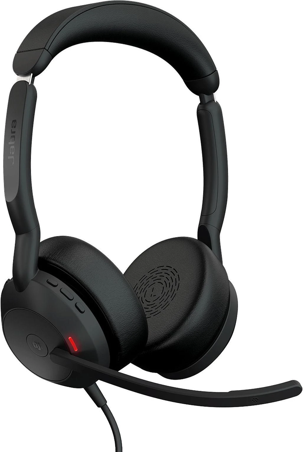 JABRA Evolve2 50 MS Stereo Ausinės on-ear Bluetooth su laidu aktyvus triukšmo slopinimas USB-A juodas Zoom Certified Certified skirta MS Te